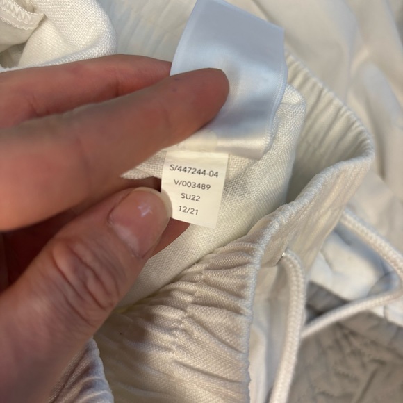 Athleta Cabo Linen Wide Leg Pant, Calla Lily SIZE 0, drawstring travel pant EUC! - Picture 16 of 16